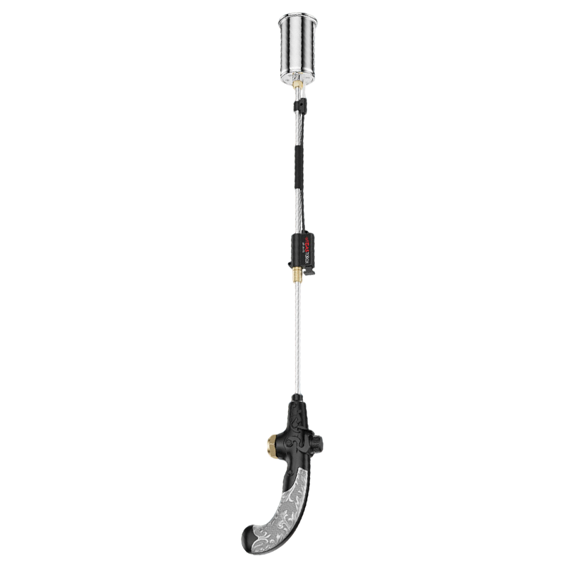 The Esslyn WeedAway telescopic gas weed burner torch with trigger handle